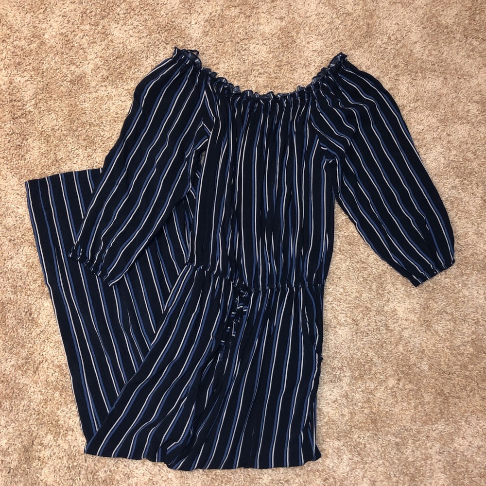 full length off the shoulder romper